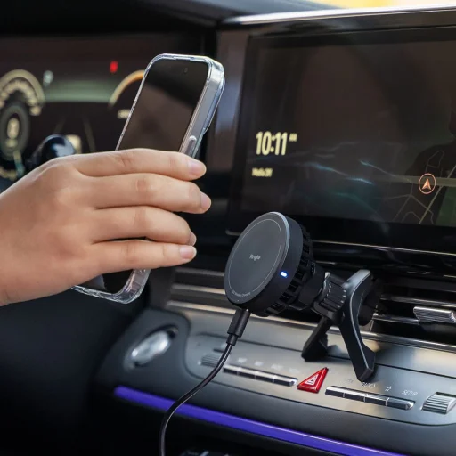 Ringke Peltier Qi2 Magnetic Magsafe Autós Telefontartó Vezeték Nélküli Töltő 15w Fekete - 3