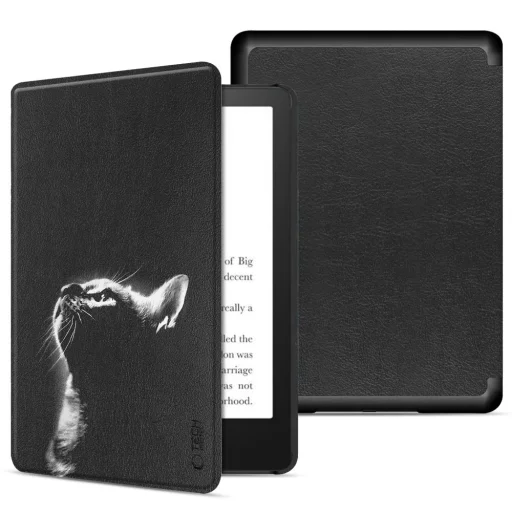 TECH-PROTECT SMARTCASE KINDLE 11 / 12 2022 / 2024 FEKETE MACSKA tok - 1