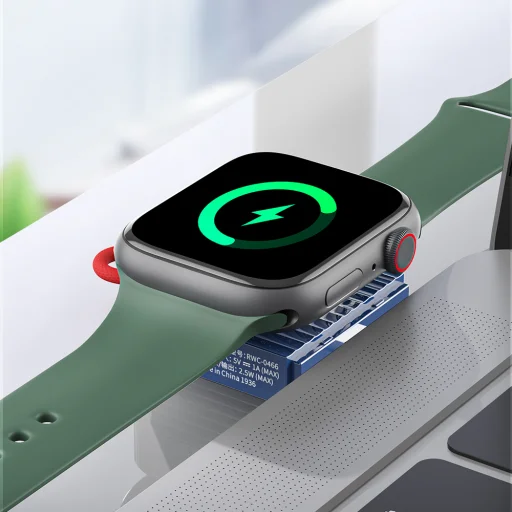 Rock Indukciós töltő W26 - Type C - Apple Watch-hoz 2,5W fehér - 2