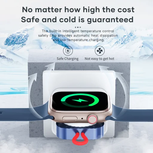 Rock Indukciós töltő W26 - Type C - Apple Watch-hoz 2,5W fehér - 6