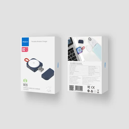 Rock Indukciós töltő W26 - Type C - Apple Watch-hoz 2,5W fehér - 9