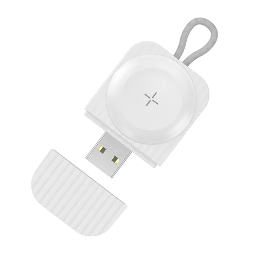 Rock Indukciós töltő W26 - Type C - Apple Watch-hoz 2,5W fehér - 1