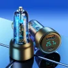 Rock autós töltő H16 - USB + Type C - 72W 5A kék thumbnail