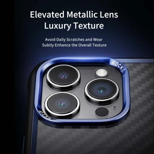 Rock Kevlar Sorozat Aramid Szálas Mágneses Tok iPhone 15 Pro Max fekete - 2