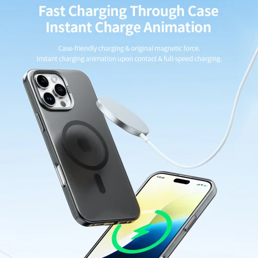 Rock Matt Sorozat Mágneses tok iPhone 16 fekete tok - 5