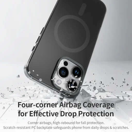 Rock Matt Sorozat Mágneses tok iPhone 16 fekete tok - 8