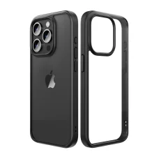 Rock Guard Sorozat Iphone 15 Pro számára átlátszó-fekete tok