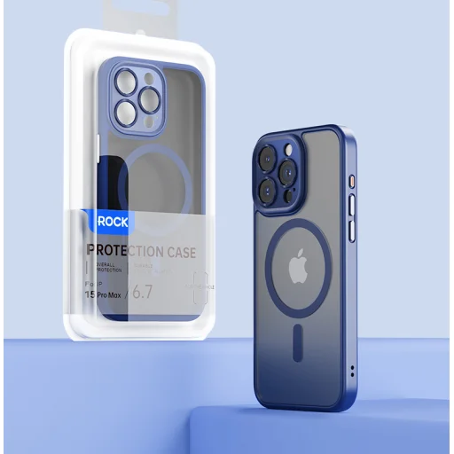 Rock Guard Touch Matte Series Mágneses iPhone 15 Plus tok fekete tok - 17