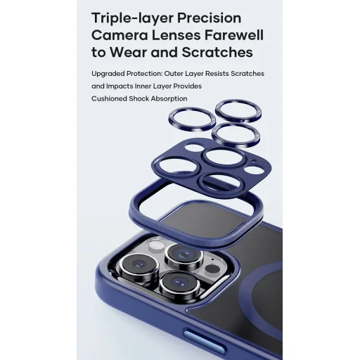 Rock Guard Touch Matte Series Mágneses iPhone 15 Plus tok fekete tok - 4