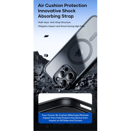 Rock Guard Touch Matte Series Mágneses iPhone 15 Plus tok fekete tok - 5