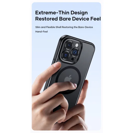 Rock Guard Touch Matte Series Mágneses iPhone 15 Plus tok fekete tok - 6