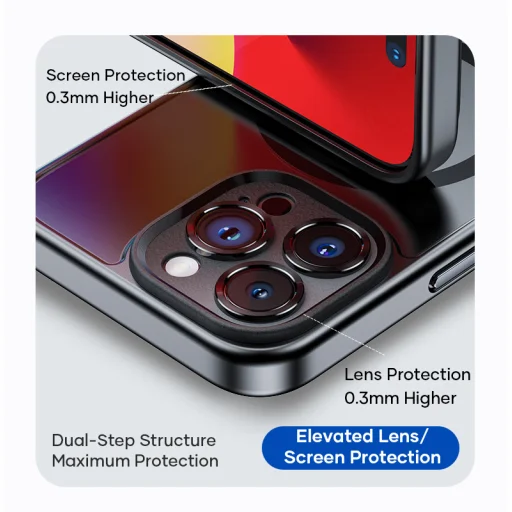 Rock Guard Touch Matte Series Mágneses iPhone 15 Plus tok fekete tok - 10