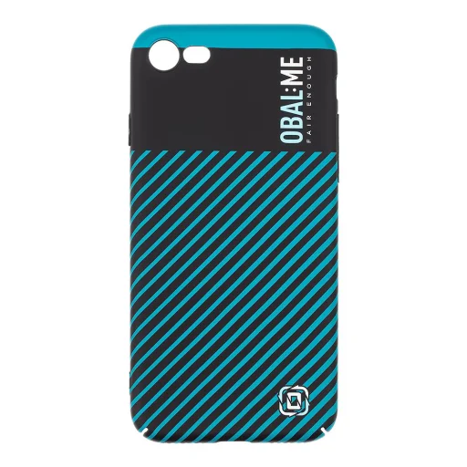OBAL:ME Flossy Stripes tok Apple iPhone 7/8/SE 2020/SE 2022 Black/Teal - 2