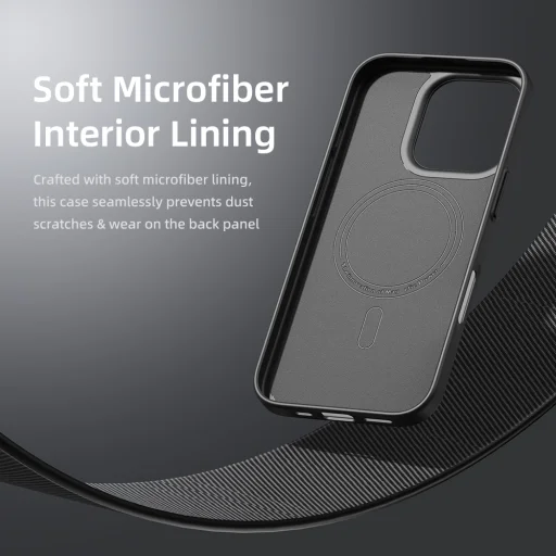 Rock Ultra Thin Aramid Fiber Kevlar 600D tok iPhone 16 Pro fekete - 12