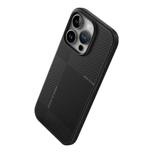 Rock Ultra Thin Aramid Fiber Kevlar 600D tok iPhone 16 Pro fekete - 3