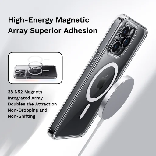 Rock Crystal Series Mágneses Tok iPhone 16 Pro Max átlátszó tok - 6