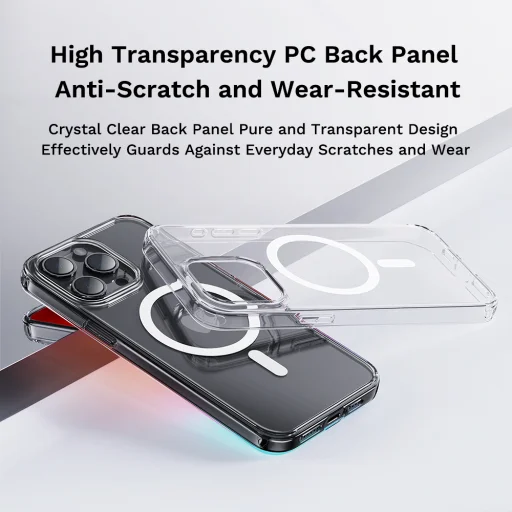 Rock Crystal Series Mágneses Tok iPhone 16 Pro Max átlátszó tok - 10