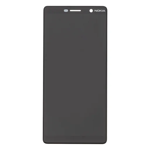 Nokia 7 Plus Érintőegység + LCD Kijelző Fekete - 1