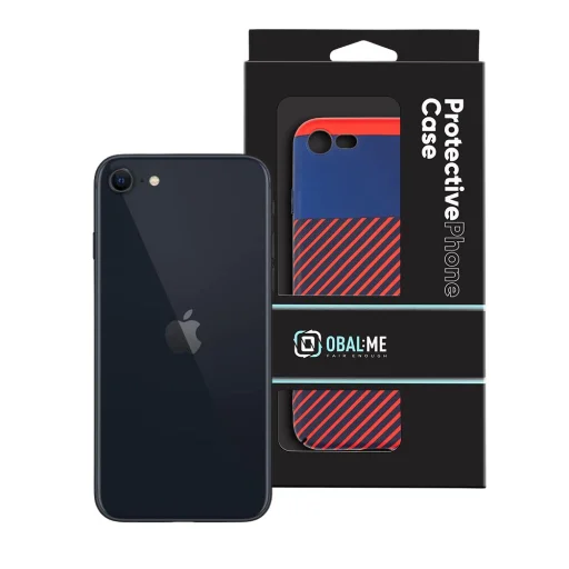 OBAL:ME Flossy Stripes tok Apple iPhone 7/8/SE 2020/SE 2022 Kék/Piros - 3
