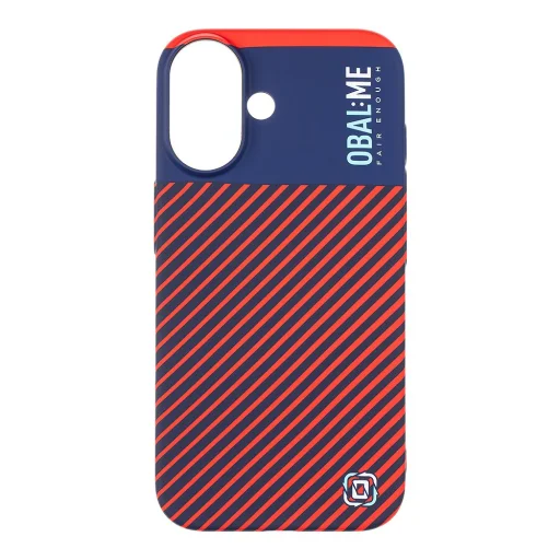 OBAL:ME Flossy Stripes tok Apple iPhone 16 Blue/Red - 2