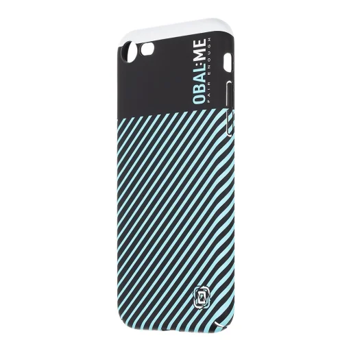 OBAL:ME Flossy Stripes tok Apple iPhone 7/8/SE 2020/SE 2022 Black/Sky Blue - 1