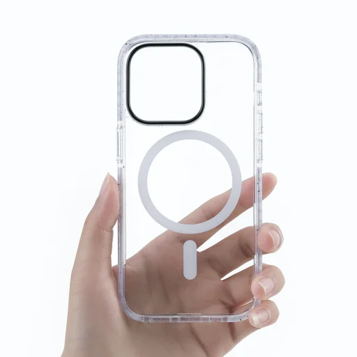 Rock Crystal Shield Series mágneses tok iPhone 14 Pro átlátszó tok - 11