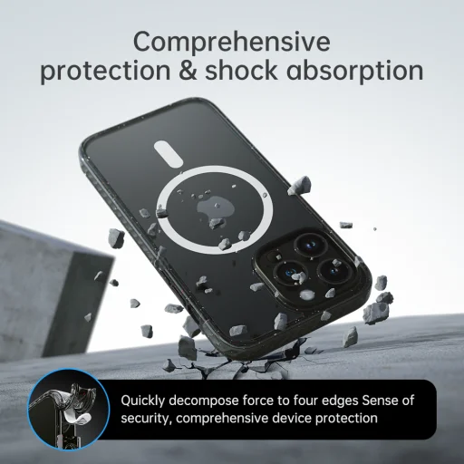 Rock Crystal Shield Series mágneses tok iPhone 14 Pro átlátszó tok - 6