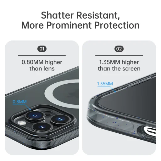 Rock Crystal Shield Series mágneses tok iPhone 14 Pro átlátszó tok - 7