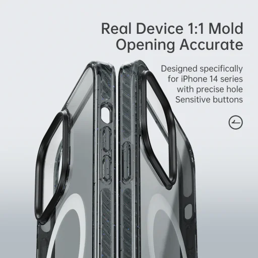 Rock Crystal Shield Series mágneses tok iPhone 14 Pro átlátszó tok - 8