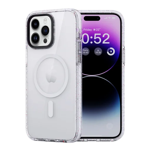 Rock Crystal Shield Series mágneses tok iPhone 14 Pro átlátszó tok - 1