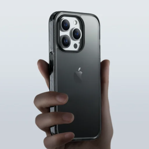 Rock Crystal Shield Series tok iPhone 14 Pro-ra átlátszó-fekete - 2