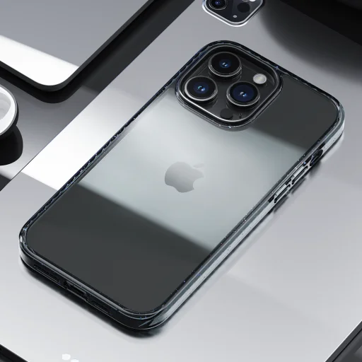 Rock Crystal Shield Series tok iPhone 14 Pro-ra átlátszó-fekete - 7