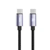 Rock Cable Deep Indigo Series fonott - Type C to Type C - PD 100W 1,2 méter fekete thumbnail
