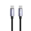 Rock Cable Deep Indigo sorozat fonott - Type C to Type C - PD 60W 1,2 méter fekete thumbnail