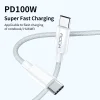 Rock kábel R6 - Type C to Type C - PD 100W 5A 2 méter fehér thumbnail