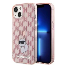  iPhone 15 Rózsaszín Karl Lagerfeld Monogram Choupette tok