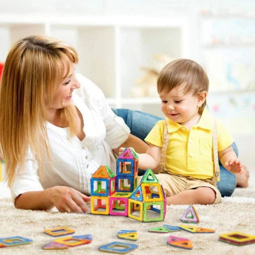 Mágneses oktatási építőkocka gyerekeknek 38 darabos készlet RC-K-1102 többszínű - 6