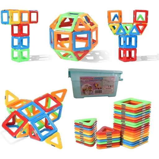 Mágneses oktatási építőkocka gyerekeknek 38 darabos készlet RC-K-1102 többszínű - 7