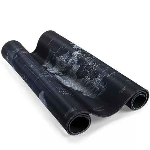 Egér / billentyűzet pad "Világtérkép" 30 x 80 x 2 mm RC-K-1073 fekete - 2