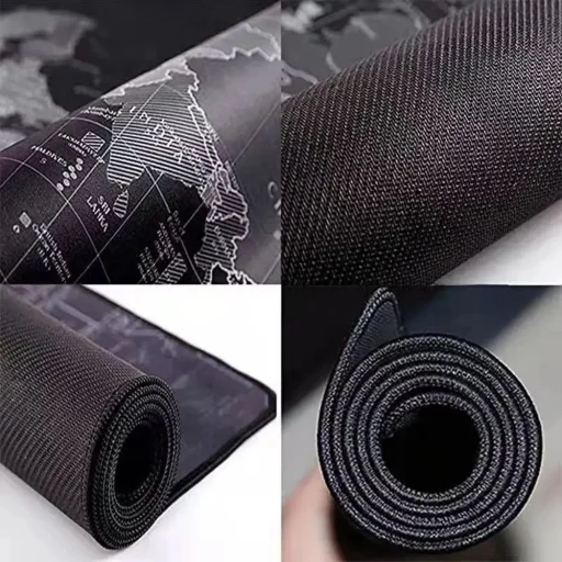 Egér / billentyűzet pad "Világtérkép" 30 x 80 x 2 mm RC-K-1073 fekete - 13