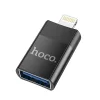 HOCO OTG átalakító USB A (anyay) - Lightning 8-pin apa UA17 fekete thumbnail