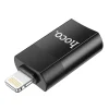 HOCO OTG átalakító USB A (anyay) - Lightning 8-pin apa UA17 fekete thumbnail