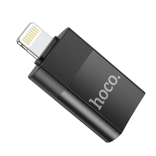 HOCO OTG átalakító USB A (anyay) - Lightning 8-pin apa UA17 fekete - 5