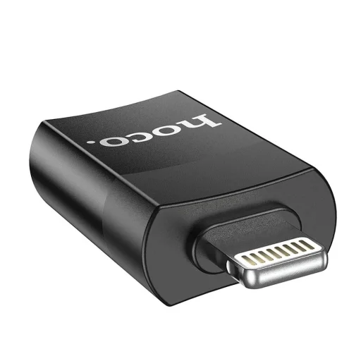 HOCO OTG átalakító USB A (anyay) - Lightning 8-pin apa UA17 fekete - 9