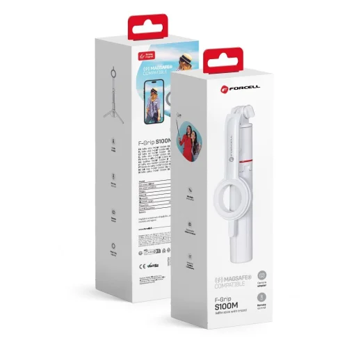 FORCELL F-GRIP MagSelfie S100M szelfibot vezeték nélküli irányítással fehér tok - 2