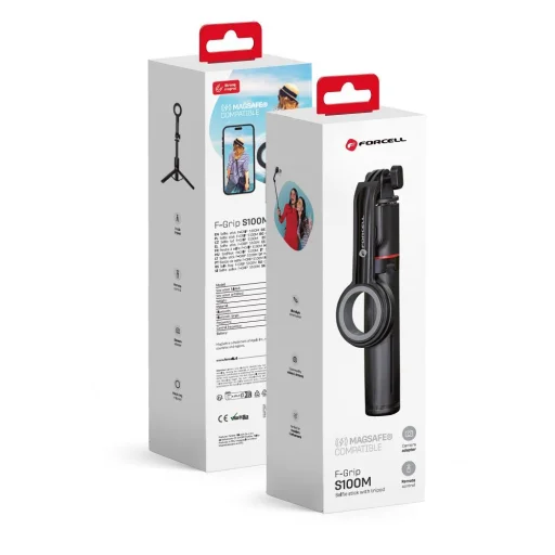 FORCELL F-GRIP MagSelfie S100M selfie bot vezeték nélküli vezérléssel fekete - 1