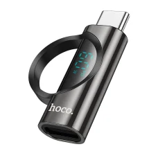 HOCO adapter Type C (férfi) to Lightning (női) digitális kijelzővel 3A 60W UA32A fekete