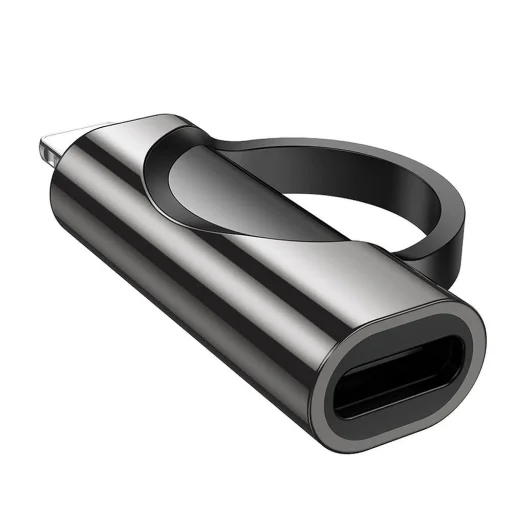 HOCO adapter Lightning (férfi) Type C (női) digitális kijelzővel 2,4A 27W UA32B fekete - 5