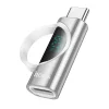HOCO adapter Type C (hím) - Lightning (női) digitális kijelzővel 3A 60W UA32A ezüst thumbnail