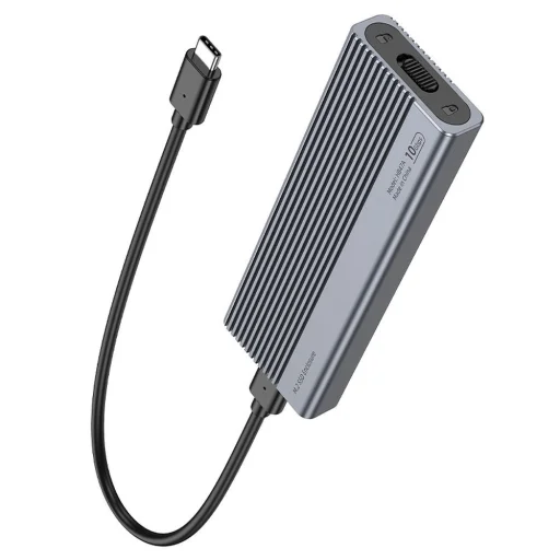 HOCO adapter HUB Type C SSD lemezhez USB3.2 / 10GBps HB47A fém szürke - 2